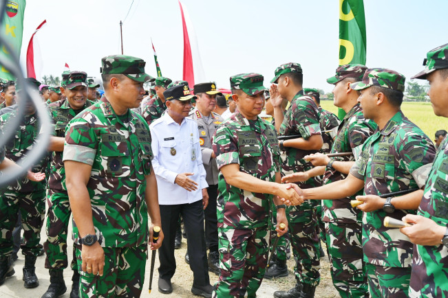 Panglima TNI Jenderal Agus Subiyanto di Deli Serdang. [Istimewa]