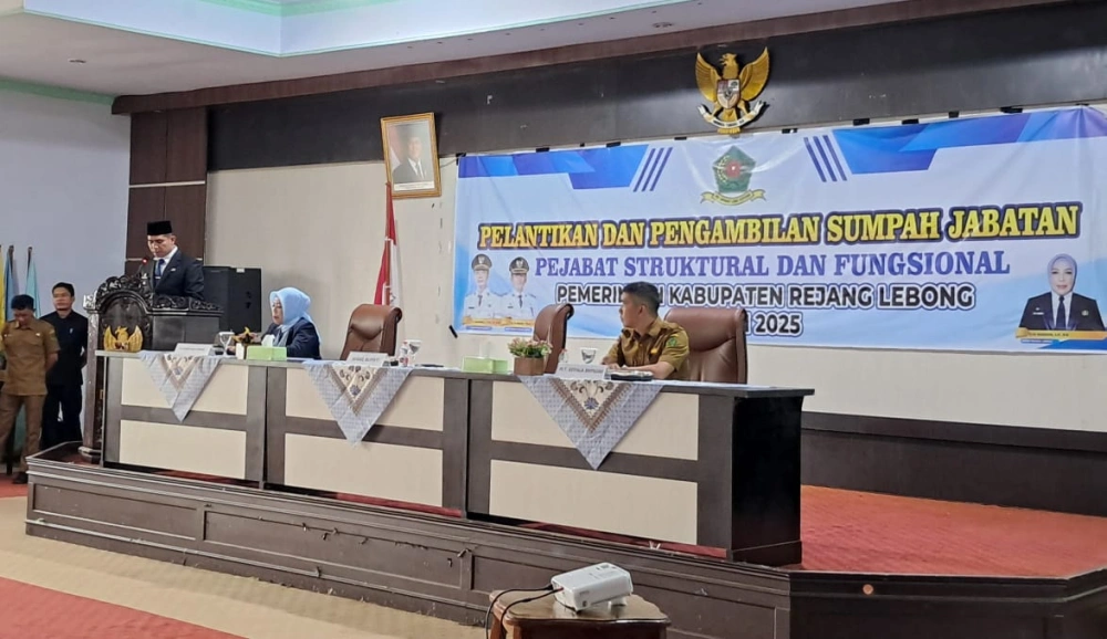 Wakil Bupati Rejang Lebong, Dr H Hendri Praja S.STP M.Si memberikan sambutan. [Habibi Ifriansyah/ FTNews.co.id]