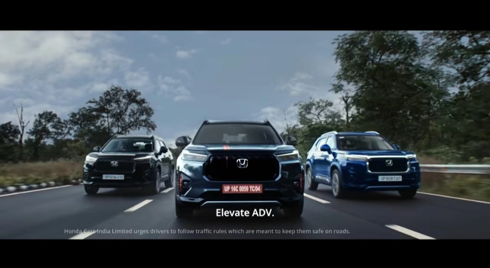 Honda Elevate ADV Edition Interior Hitam dengan Sentuhan Active Orange. [Instagram @hondacarindia]