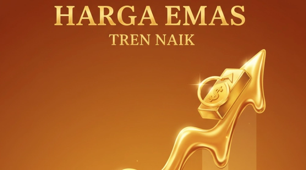 Ilustrasi harga emas naik. [Gemini]
