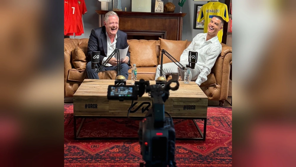 Cristiano Ronaldo dalam sesi wawancara. [Instagram @cristiano]