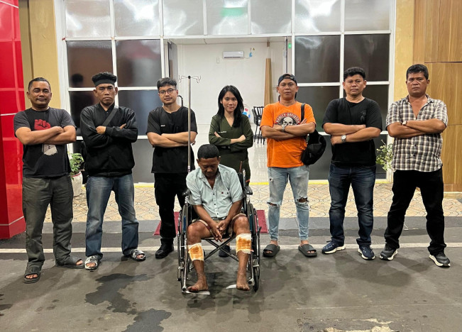Pelaku dihadiahi timah panas polisi. [Dok Polsek Medan Area]