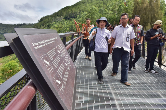 BP Geopark Kaldera Toba bersama Unesco melakukan peninjauan. [Istimewa]