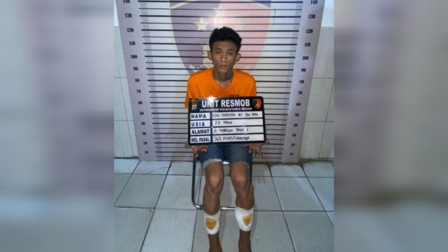 Pelaku curanmor ditembak polisi. [Istimewa]