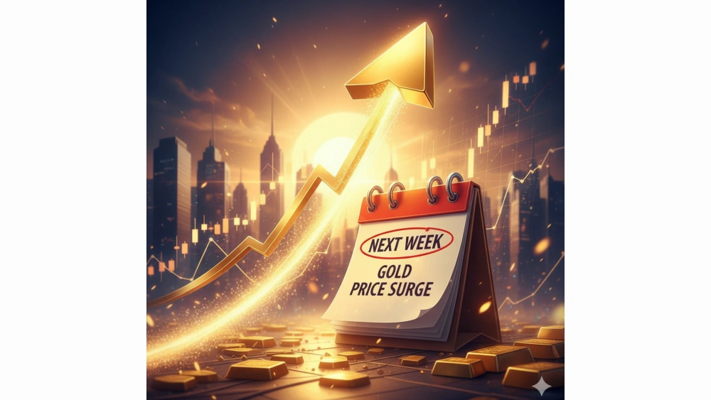 Ilustrasi harga emas melejit. [Gemini]