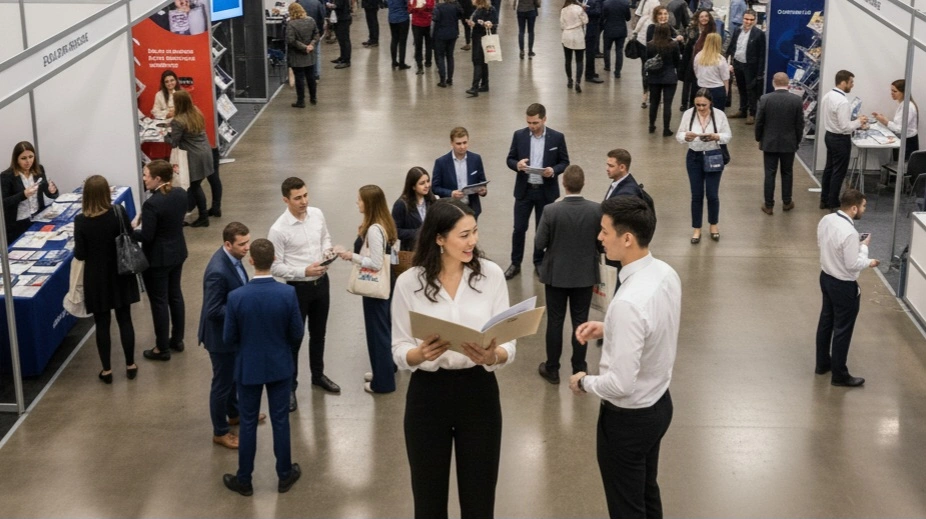 Ilustrasi job fair. [Gemini]