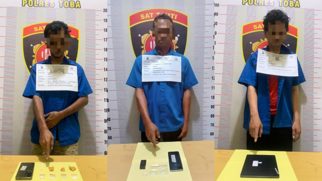 Bikin Resah Warga, 3 Pemadat Sabu di Toba Ditangkap