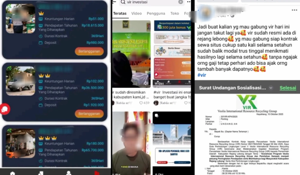 Member Anggota VIR Indonesia melaporkan banyak yang tidak bisa melakukan penarikan uang. [Youtube]