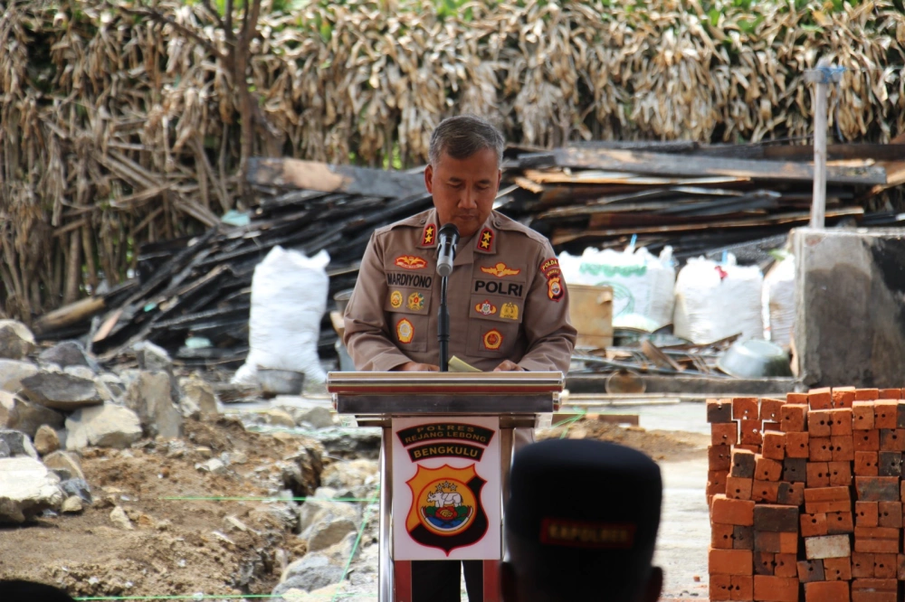 Kapolda Bengkulu saat memberi sambutan. [Foto : Polres Rejang Lebong]