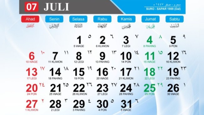 Kalender Jawa Weton 28 Juli 2025 Senin Legi, Hari Ceria Lakuning Angin