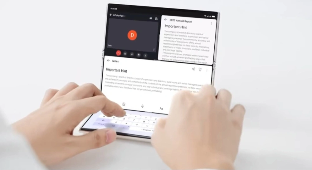 Samsung Galaxy TriFold bisa dipakai untuk kerja. [Instagram]