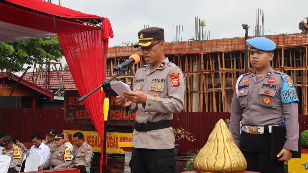 Plt Wakapolres Rejang Lebong, Kompol Risdianta memberikan arahan. [Dok. Polres Rejang Lebong]