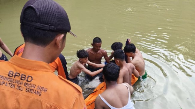 Remaja Hanyut di Sungai Belawan Deli Serdang Ditemukan Tewas
