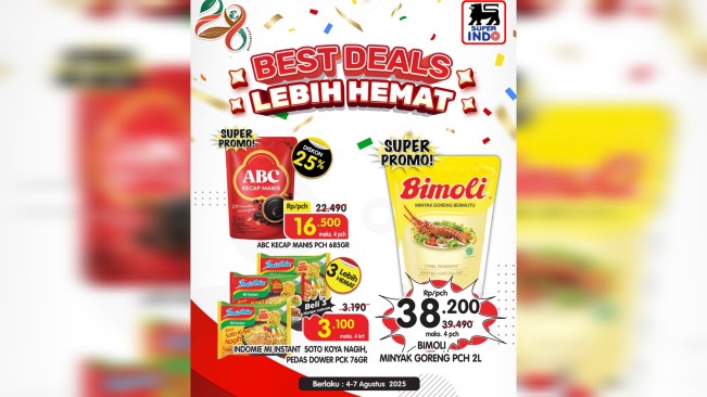 Promo Superindo 4 hingga 7 Agustus 2025, Potongan Harga Minyak Goreng-Telur