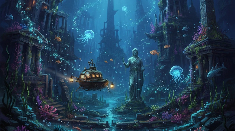 Ilustrasi kota tenggelam. [Gemini]