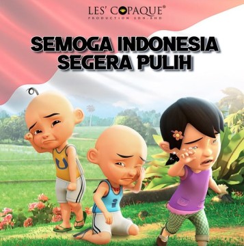 Upin dan Ipin Doakan Indonesia Segera Pulih, Warganet: Titip Susanti di Malaysia