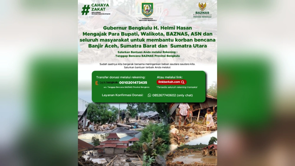 Flyer ajakan untuk menggalang dana bantu bencana Sumatera. [Ist]