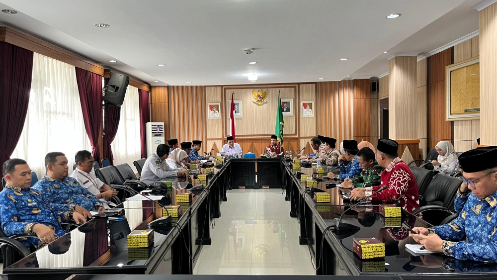 Rapat tentang pelaksanaan Tabligh Akbar dan Doa Bersama untuk Sumatera. [Dok Humas Pemprov Bengkulu]