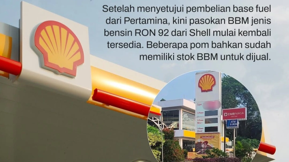 Bensin Shell Super kini mulai tersedia lagi. [Instagram]