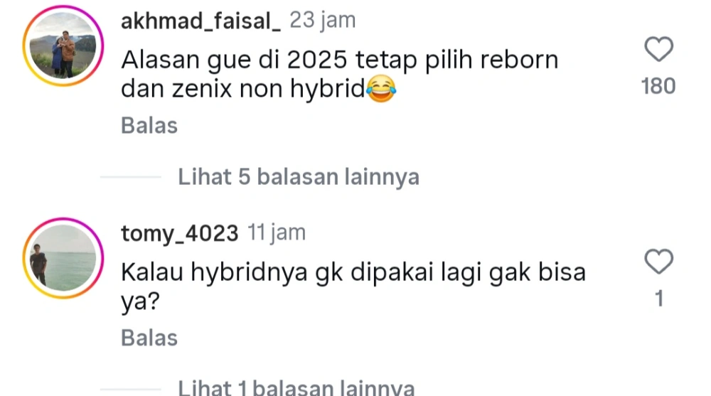 Beberapa komentar netizen. [Instagram]