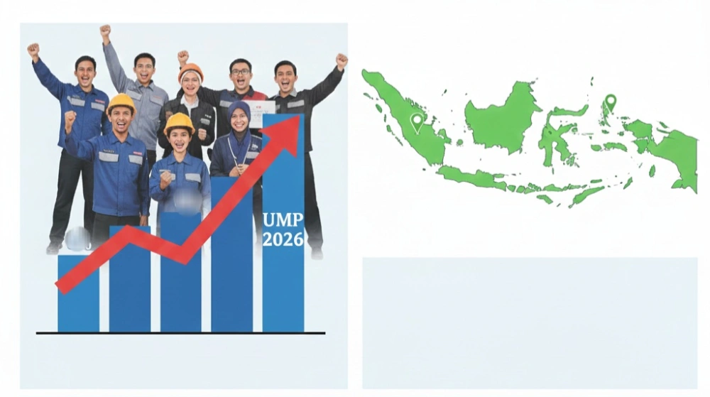 Ilustrasi kenaikan UMP. [Gemini]