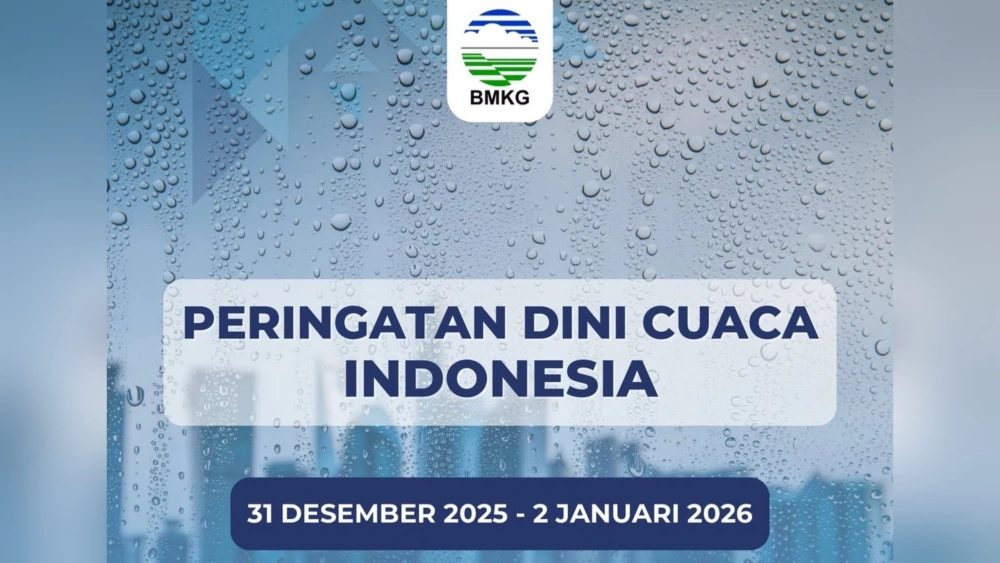 BMKG Warning Cuaca Ekstrem Akhir Tahun, Ini Daftar Wilayah Siaga hingga 2 Januari 2026