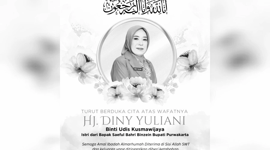 Ucapan duka Diny Yuliani, istri Bupati Purwakarta meninggal dunia hari ini. [Istimewa]