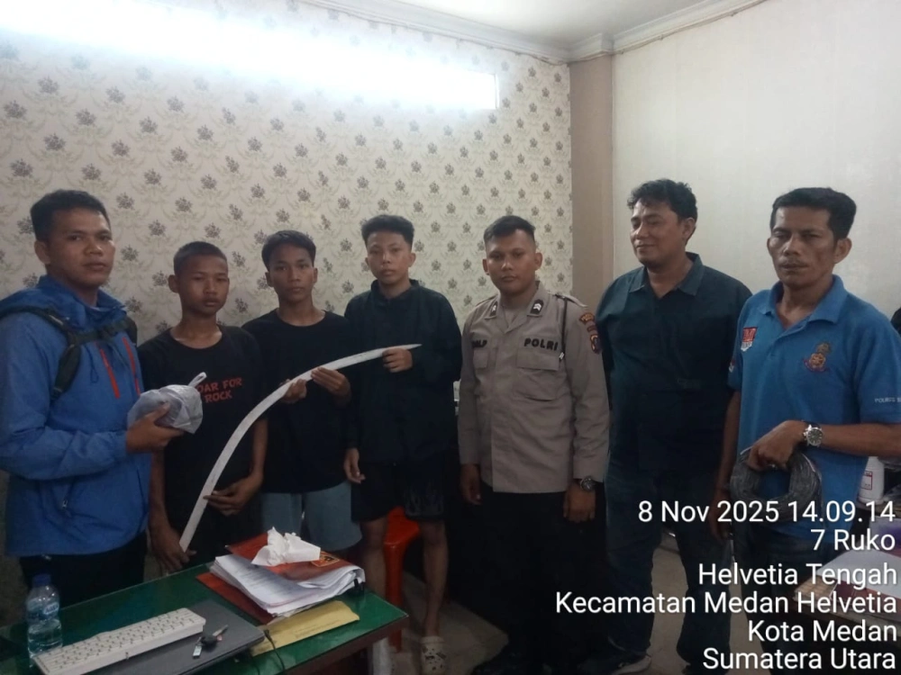 Brimob Gagalkan Aksi Geng Remaja Bersenjata Tajam di Medan, 3 Orang Diamankan