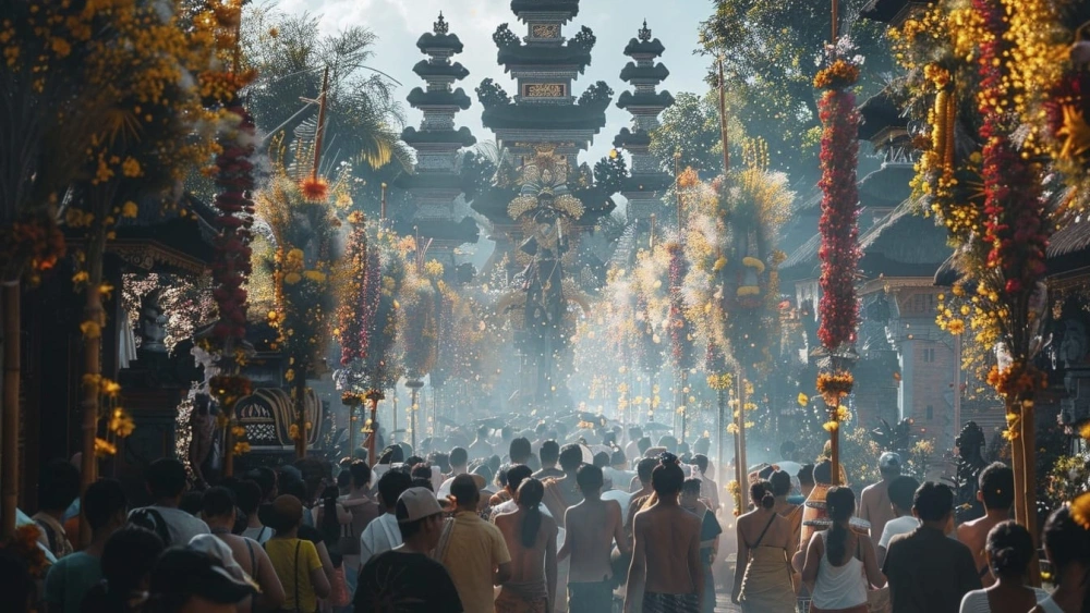 Semarak Hari Raya Galungan. [Ilustrasi/freepik]