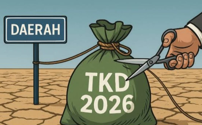 Ilustrasi Transfer ke Daerah (TKD) dipotong. [Instagram]