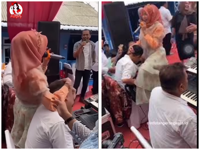 Viral, di Moment Hajatan Ibu-ibu Pakai Hijab Bernyanyi Sambil Berjoget Tidak Seronok