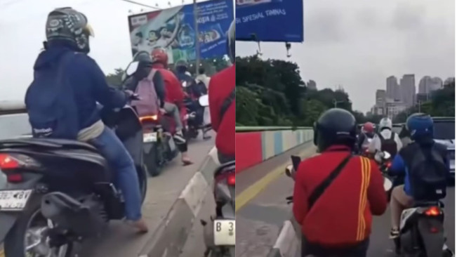 Momen 2 Anak Muda Halangi Pemotor Naik Trotoar, Diacungi Jempol Netizen