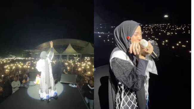 Konser di Takalar, Tangis Nissa Sabyan Pecah saat Penggalan Lirik Izinkan Ku Bertobat 'Ya Maulana'