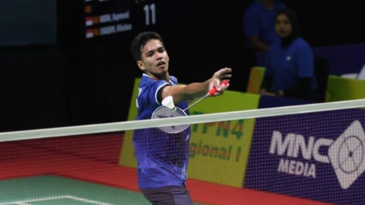 Pebulutangkis putra Indonesia Chico Aura Dwi Wardoyo . [FTNews/Kesuma]]