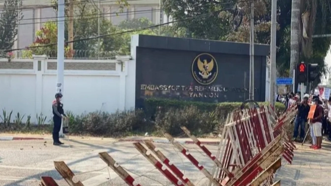 Ilustrasi kantor kedutaan Indonesia di Myanmar. [Int]