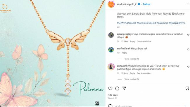 Suami Ditangkap Kejagung, Sandra Dewi Tutup Komentar Instagram
