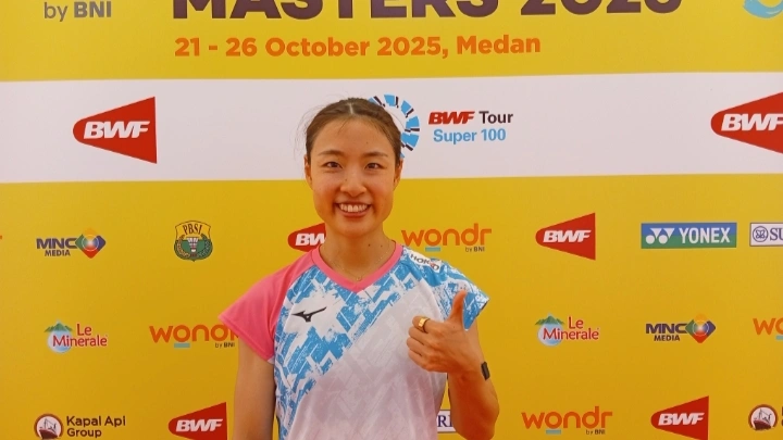 Petenis putri Jepang, Nozomi Okuhara fokus fiaik hadapi final Indonesia Masters 2025 besok. [FTNews/kesuma ]