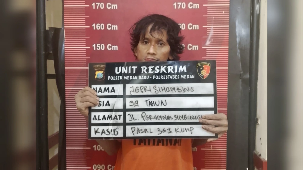 Pelaku pencurian di Medan ditangkap. [Istimewa]