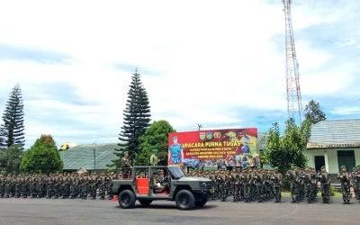 450 Prajurit Yonif 144/JY Pulang dari Papua, Sukses Jalankan Misi Pamtas