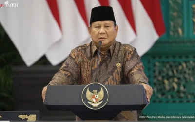 Prabowo Ibaratkan Kabinet Merah Putih Seperti Tim Sepak Bola