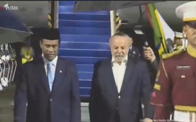 Presiden Brasil Disambut Hujan di Jakarta, Siap Bahas Kerja Sama dengan Prabowo