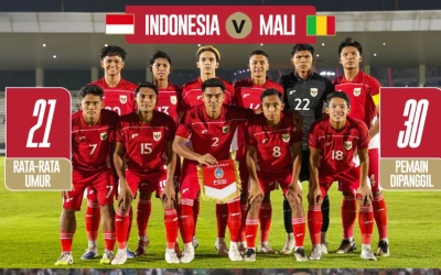 Susunan Pemain Timnas Indonesia U-23 vs Mali, Indra Sjafri Turunkan Trio Maut