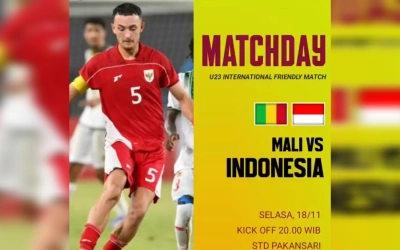Jadwal FIFA Matchday November: Timnas Indonesia U-22 vs Mali Leg Kedua Main Jam Berapa?