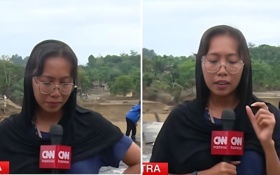 Viral Tangisan Jurnalis CNN di Lokasi Banjir Aceh, Video Kini Menghilang
