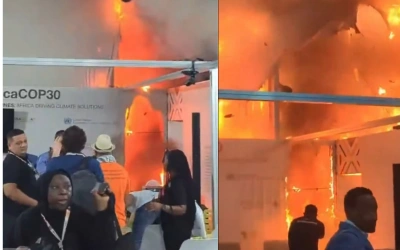 Lokasi Konferensi Perubahan Iklim COP30 Kebakaran Hebat, Pembicara dan Peserta Panik Berhamburan