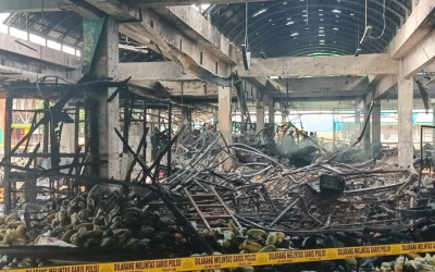 Penampakan Pasar Induk Kramat Jati Usai Kebakaran, Kerugian Ditaksir Rp 10 Miliar