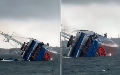 Detik-detik Kapal Phinisi Karam di Bali, Penumpang Lompat ke Laut