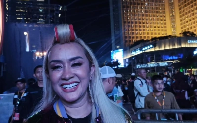 Hibur Penonton di Bundaran HI, Lia Ladysta Tak Lupa Kirim Doa untuk Korban Bencana