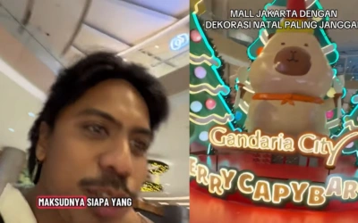 Heboh Merry Christmas Diplesetkan Jadi 'Marry Capybara di Mal Gandaria City