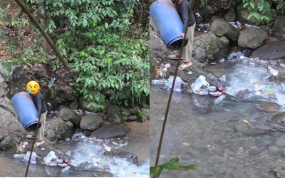 Viral Wisatawan Kemping Pergoki Warga Lokal Buang Sampah di Curug Mangrod Serang